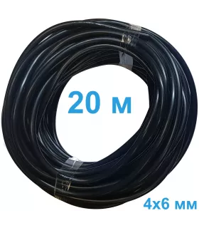 Микротрубка 4х6 мм, 20м, для подключения туманообразователей, миниспринклеров, микроджетов