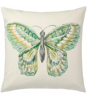 Чехол для подушки ИКЕА РОТФЬЕРИЛ, 50x50 см, белый/зеленый