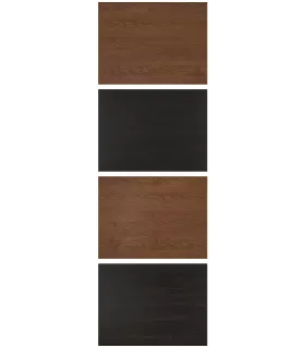 Горизонтальная панель ИКЕА МЕХАМН для рамы раздвижной дверцы, 4 шт, 4 шт., черно-коричневый под коричневый мореный ясень